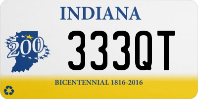 IN license plate 333QT