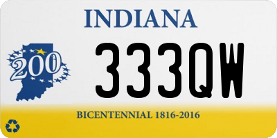 IN license plate 333QW