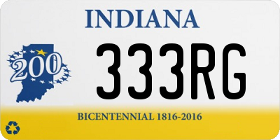 IN license plate 333RG