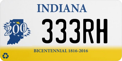 IN license plate 333RH