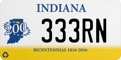 IN license plate 333RN