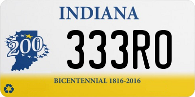 IN license plate 333RO