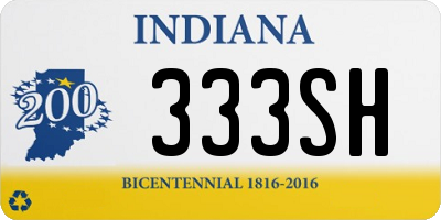 IN license plate 333SH