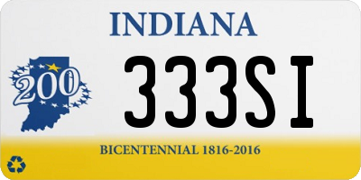 IN license plate 333SI