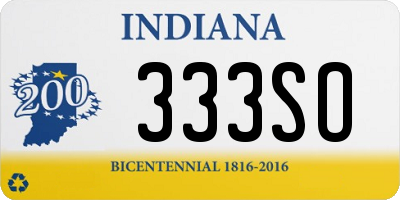 IN license plate 333SO