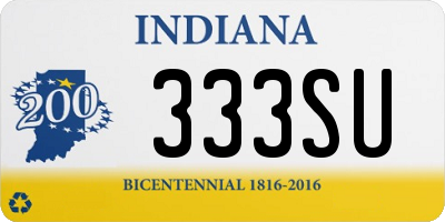 IN license plate 333SU