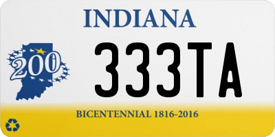 IN license plate 333TA