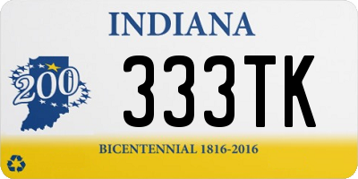 IN license plate 333TK