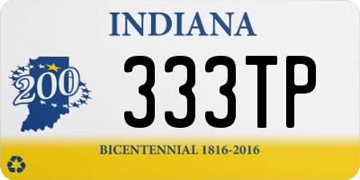 IN license plate 333TP