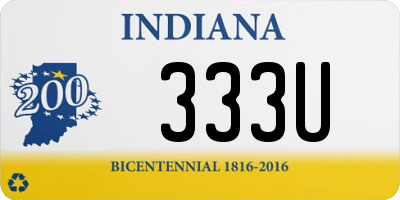 IN license plate 333U