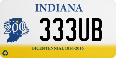 IN license plate 333UB