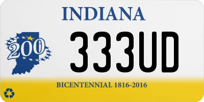 IN license plate 333UD