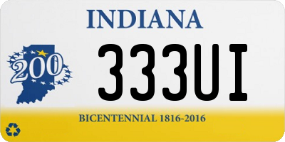 IN license plate 333UI