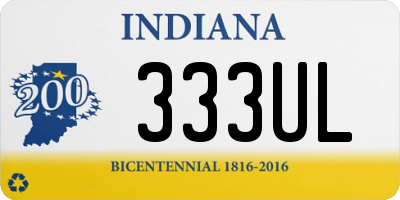 IN license plate 333UL