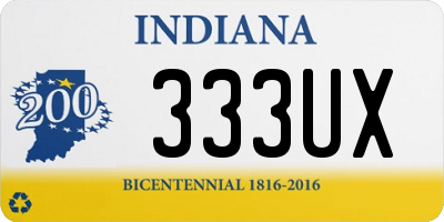 IN license plate 333UX