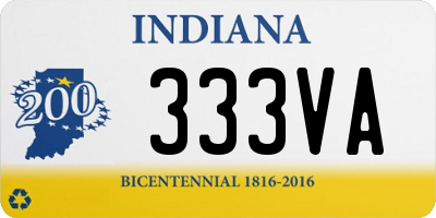 IN license plate 333VA