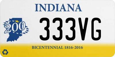 IN license plate 333VG