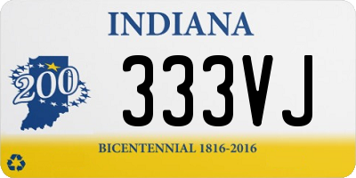 IN license plate 333VJ