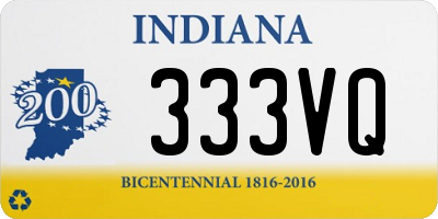 IN license plate 333VQ