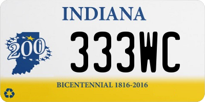 IN license plate 333WC