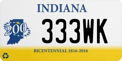 IN license plate 333WK