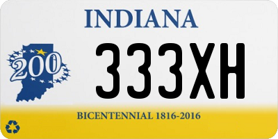 IN license plate 333XH