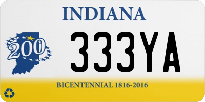 IN license plate 333YA