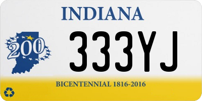 IN license plate 333YJ