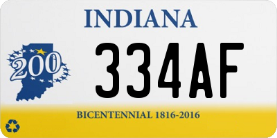 IN license plate 334AF
