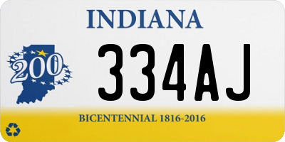 IN license plate 334AJ