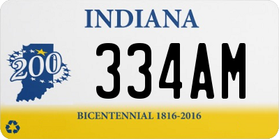 IN license plate 334AM