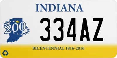 IN license plate 334AZ