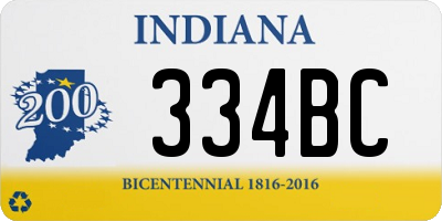 IN license plate 334BC