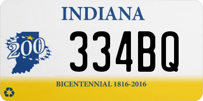 IN license plate 334BQ