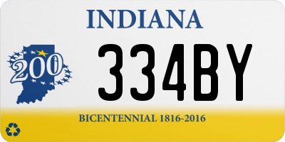 IN license plate 334BY