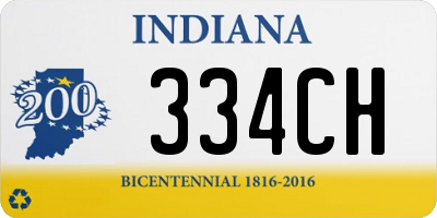 IN license plate 334CH