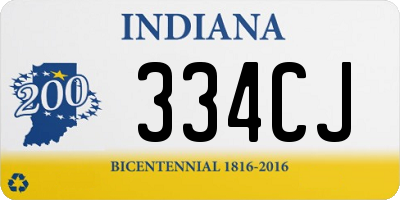 IN license plate 334CJ
