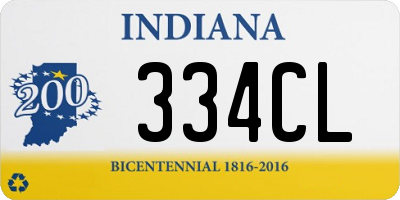 IN license plate 334CL