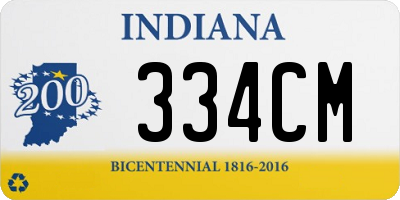 IN license plate 334CM