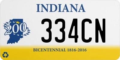 IN license plate 334CN