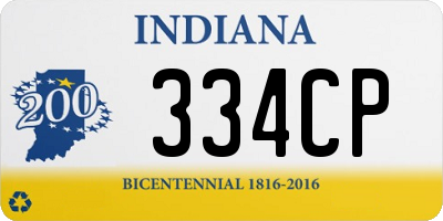 IN license plate 334CP