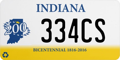 IN license plate 334CS