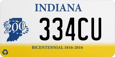 IN license plate 334CU