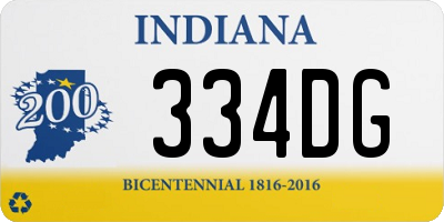 IN license plate 334DG