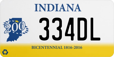 IN license plate 334DL