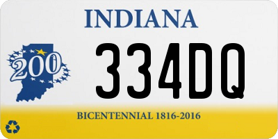 IN license plate 334DQ