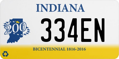 IN license plate 334EN