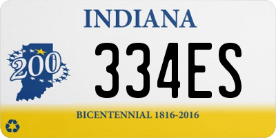 IN license plate 334ES