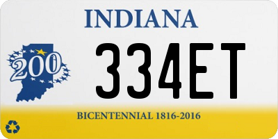 IN license plate 334ET