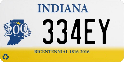 IN license plate 334EY